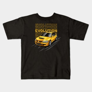 Lancer Evolution VIII Tuner (Spring Yellow) Kids T-Shirt